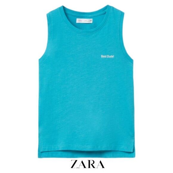 ZARA Kids | Blue | PLAIN T-SHIRT - Picture 1 of 5